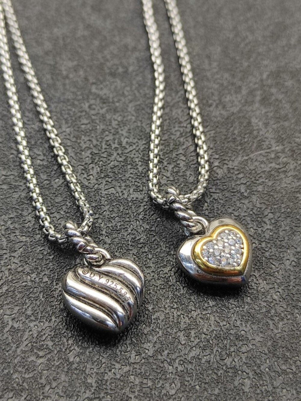 David Yurman 925 Silver Necklaces with Original Pouch